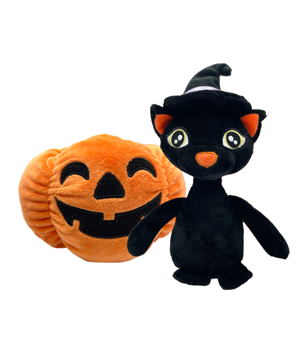 HALLOWEEN KATZE PLÜSCH 25 CM