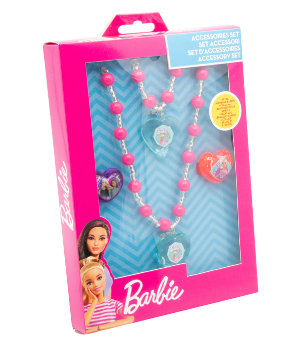 BARBIE SCHMUCKSET: ARMBAND, HALSKETTCHEN, 2 RINGE