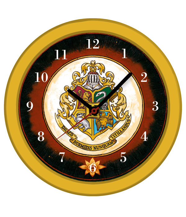 HARRY POTTER WANDUHR AUS KUNSTSTOFF 24 CM IN GESCHENKVERPACK