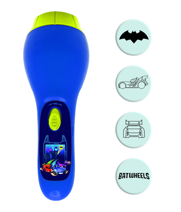 BATWHEELS PROJECTION TORCH WITH 4 DIFFERENT PROJECTION PATTERNS 