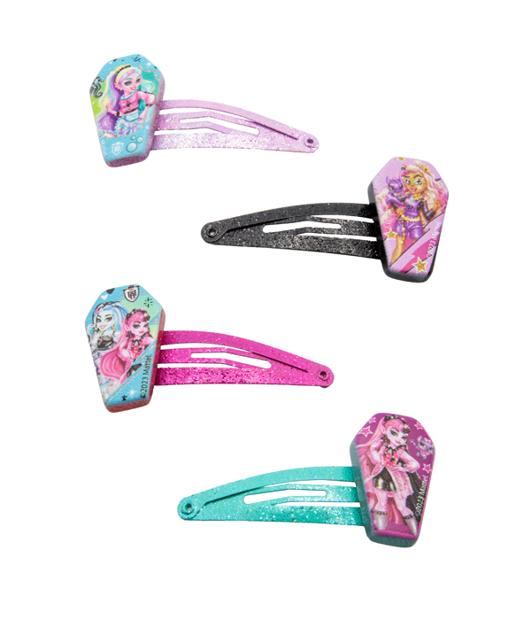 MONSTER HIGH 4 HAIR CLIPS ON BACKERCARD 5X15 CM