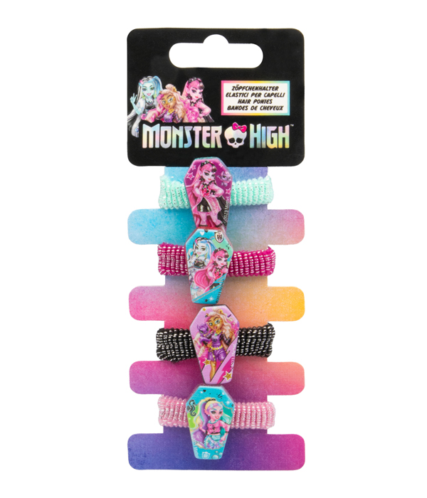 MONSTER HIGH 4 HAIR TIES ON BACKERCARD 5X15 CM