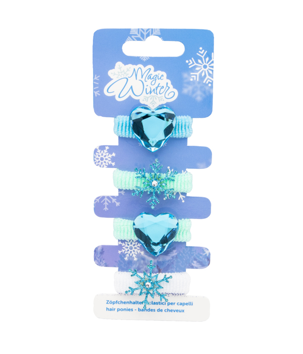 MAGIC WINTER 4 HAIR ELASTICS ON BACKERCARD 5X15 CM