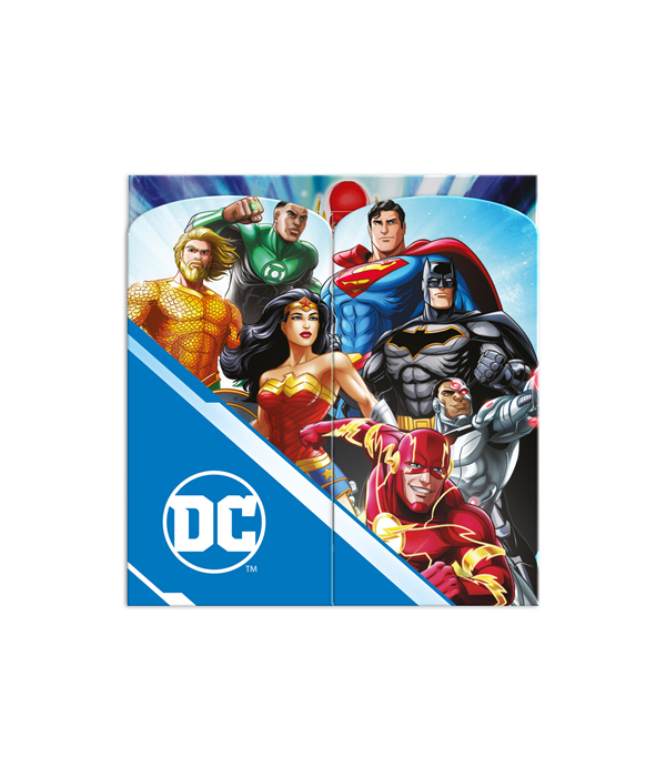 DC COMICS ADVENTSKALENDER MIT ACCESSORIES, CLIP ON'S, SLAP BANDS 