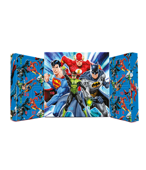 DC COMICS ADVENTSKALENDER MIT ACCESSORIES, CLIP ON'S, SLAP BANDS 