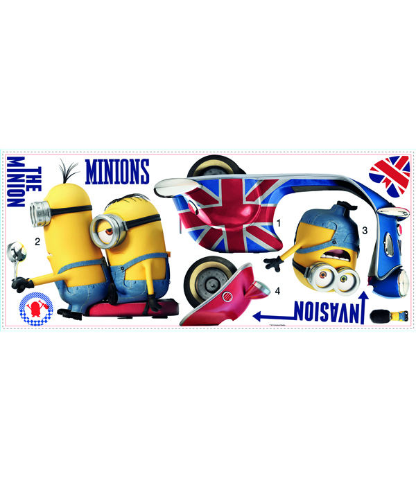 MINIONS WANDSTICKER GROSS