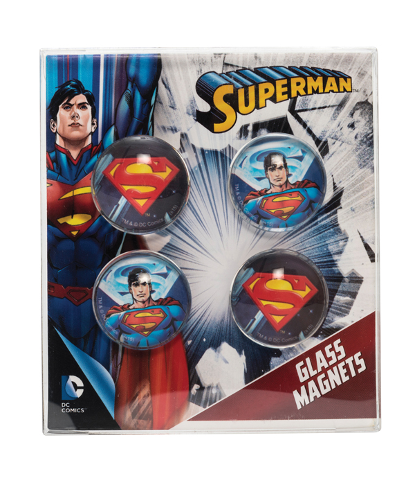 SUPERMAN MAGNET-SET AUS GLAS