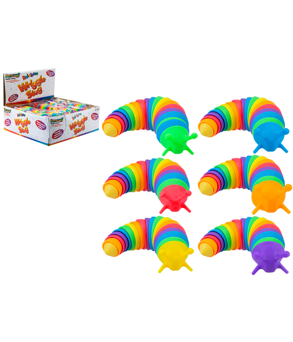 RAINBOW SLUG REGENBOGEN SCHNECKE FIDGET SPIELZEUG 18 CM 