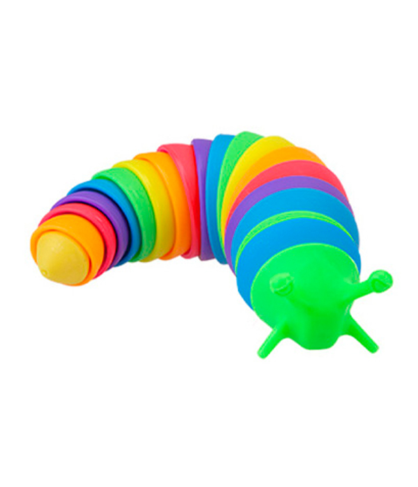 RAINBOW SLUG REGENBOGEN SCHNECKE FIDGET SPIELZEUG 18 CM 