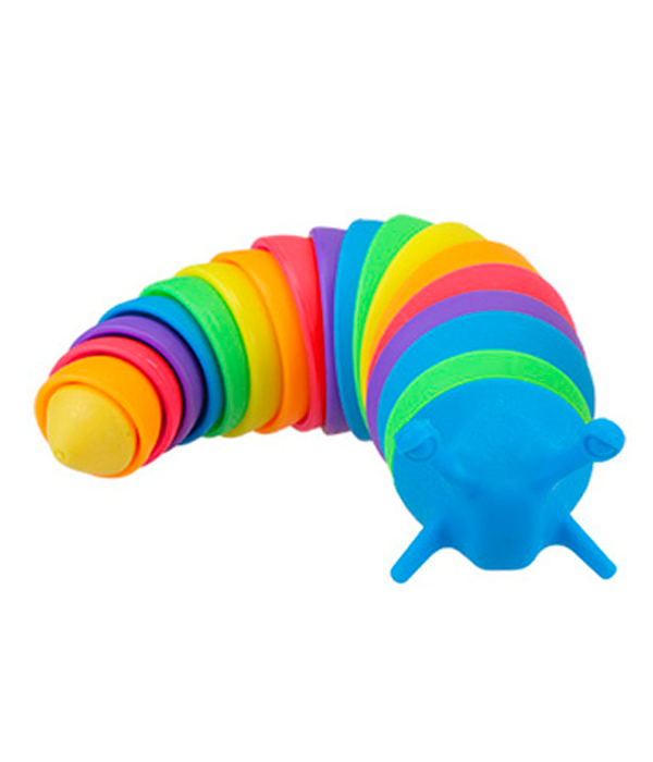 RAINBOW SLUG REGENBOGEN SCHNECKE FIDGET SPIELZEUG 18 CM 