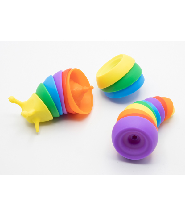 RAINBOW SLUG REGENBOGEN SCHNECKE FIDGET SPIELZEUG 18 CM 