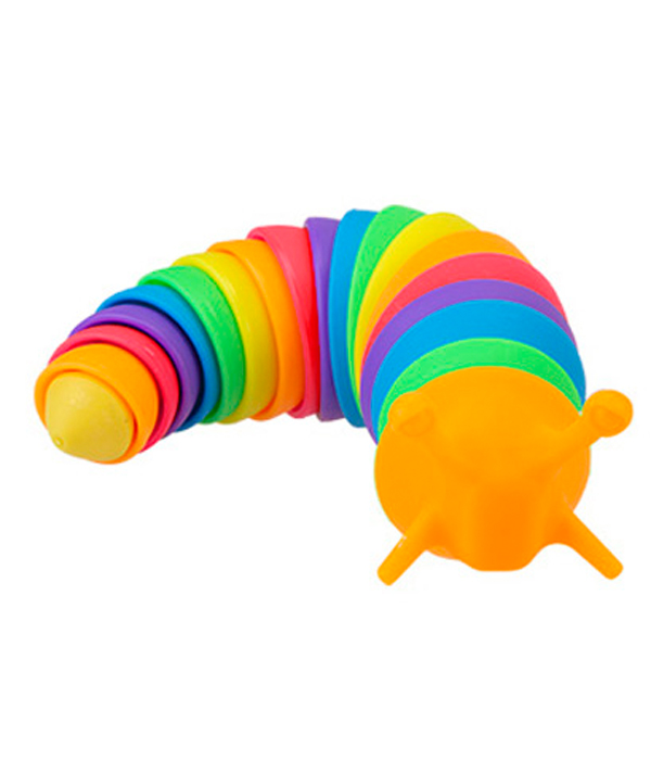 RAINBOW SLUG REGENBOGEN SCHNECKE FIDGET SPIELZEUG 18 CM 