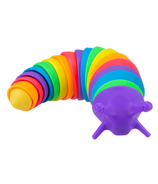 RAINBOW SLUG REGENBOGEN SCHNECKE FIDGET SPIELZEUG 18 CM 