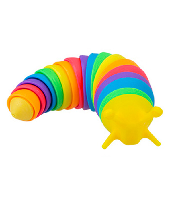 RAINBOW SLUG REGENBOGEN SCHNECKE FIDGET SPIELZEUG 18 CM 