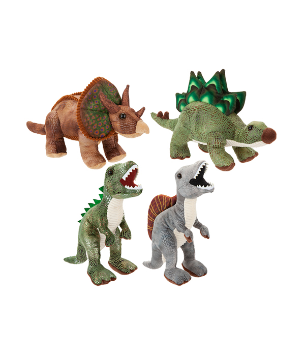 DINOSAURO DI PELUCHE 30 CM 4 ASSORTITI