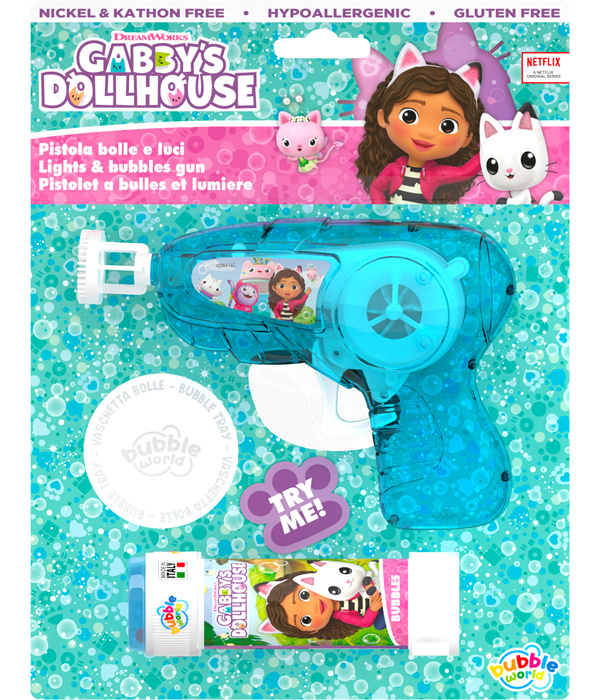 GABBY'S DOLLHOUSE SEIFENBLASENPISTOLE MIT LICHT  MEDIUM 