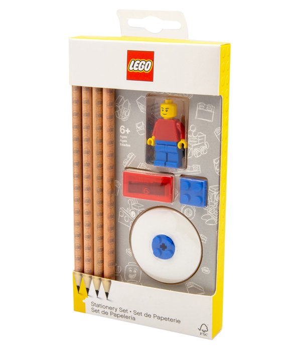 LEGO SCHREIBWARENSET MIT LEGOFIGUR