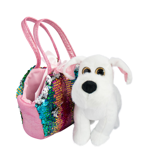 SET BLANCO PELUCHE 20 CM E BORSA