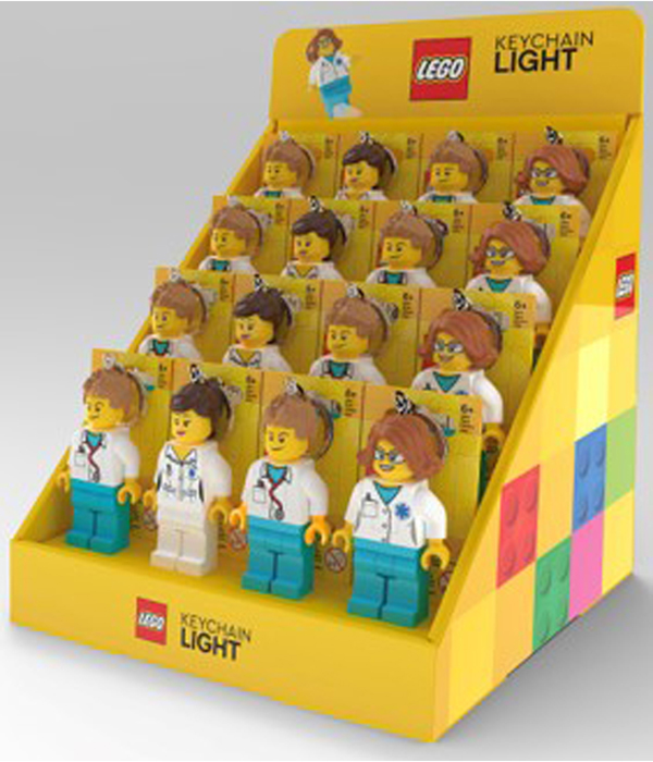 LEGO THEKENDISPLAY FÜR 16 LED SCHLÜSSELANHÄNGER 