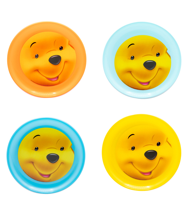 WINNIE 4 BUNTE PLASTIKTELLER