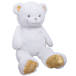 GIANT BEAR MADE OF WHITE PLUSH WITH GOLDEN ELEMENTS - 100 CM