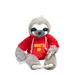 SLOTH WITH T-SHIRT 45 CM - 3 ASSORTED T-SHIRTS