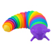 RAINBOW SLUG REGENBOGEN SCHNECKE FIDGET SPIELZEUG 18 CM 