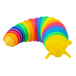 RAINBOW SLUG REGENBOGEN SCHNECKE FIDGET SPIELZEUG 18 CM 