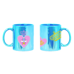 PRINCESS HEART ORDER SHINY CUP WITH GLITTER AND PEARL