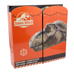 JURASSIC WORLD ADVENTSKALENDER MIT ACCESSORIES, CLIP ON'S, SLAP BANDS 