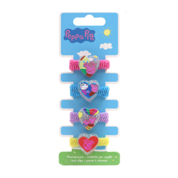 PEPPA PIG 4 HAIR TIES ON BACKERCARD 5X15 CM