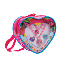 TROLLS JEWELLERY SET IN HEART-SHAPED BACKPACK